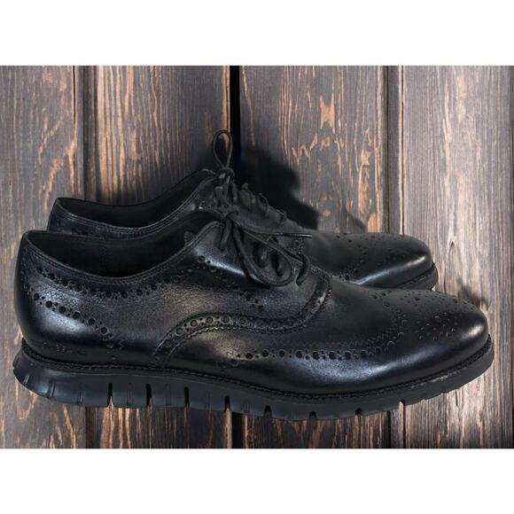 Cole Haan ZeroGrand Black Leather Wingtip Oxford Dress Shoes C20719 Mens Size 13 main image 10